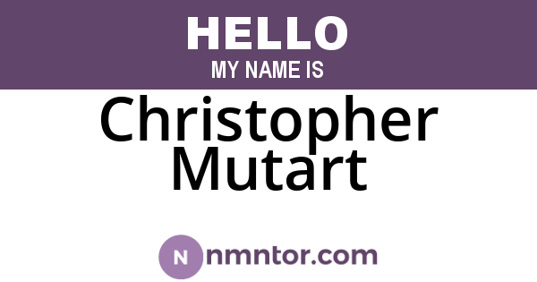 Christopher Mutart