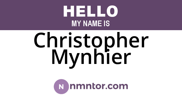 Christopher Mynhier