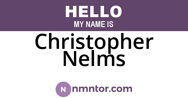 Christopher Nelms