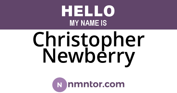 Christopher Newberry