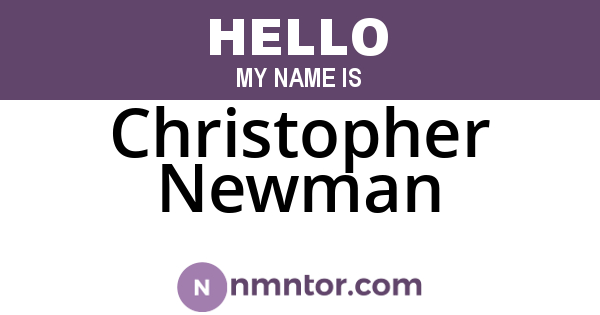 Christopher Newman