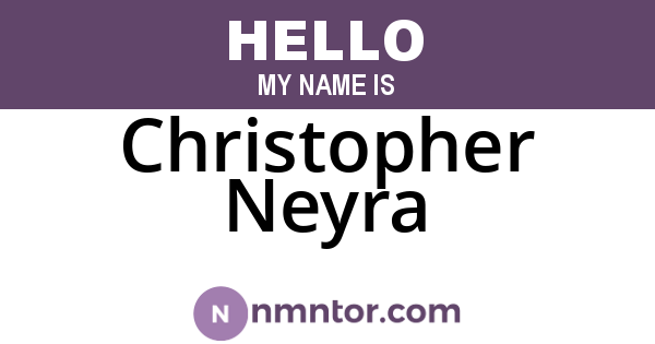 Christopher Neyra