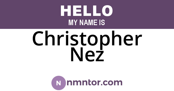 Christopher Nez