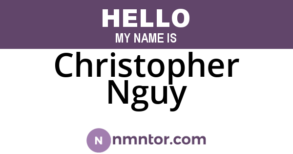 Christopher Nguy