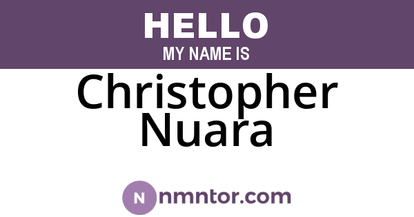 Christopher Nuara