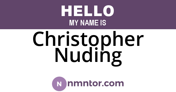 Christopher Nuding