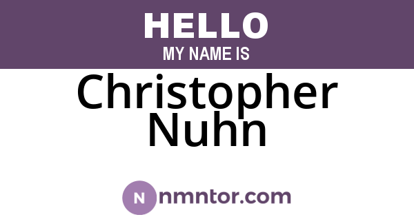 Christopher Nuhn