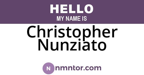 Christopher Nunziato