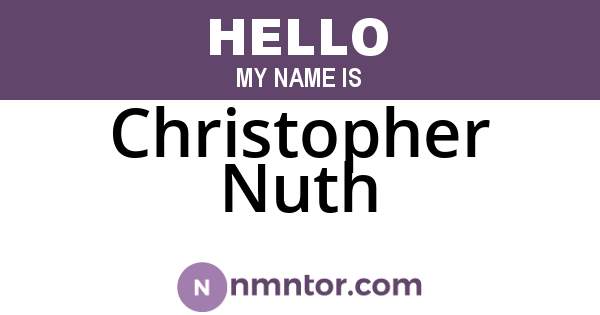 Christopher Nuth