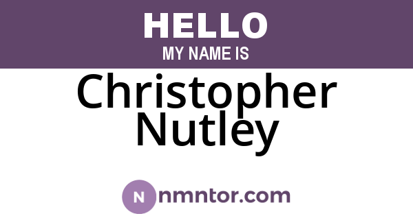 Christopher Nutley
