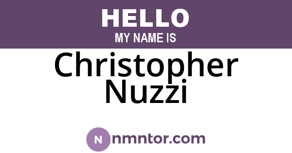 Christopher Nuzzi