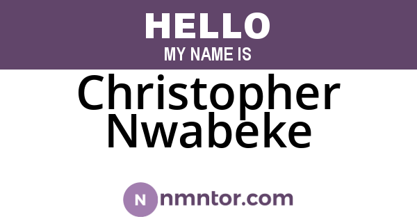 Christopher Nwabeke