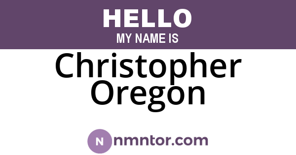 Christopher Oregon