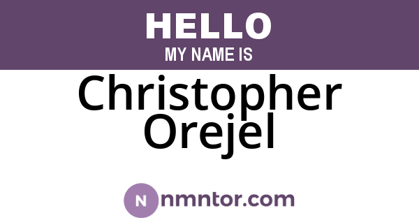 Christopher Orejel
