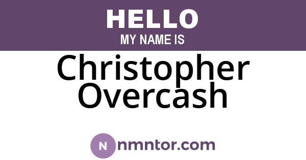 Christopher Overcash
