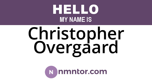 Christopher Overgaard