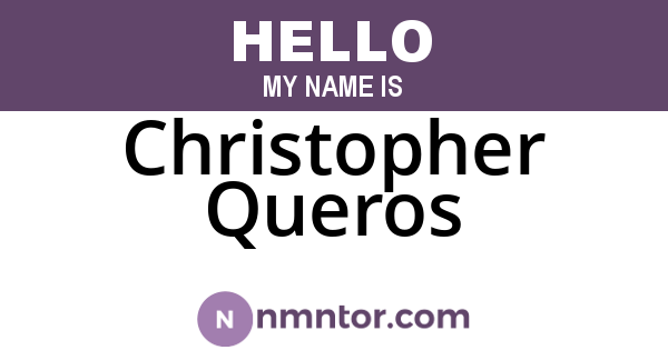 Christopher Queros