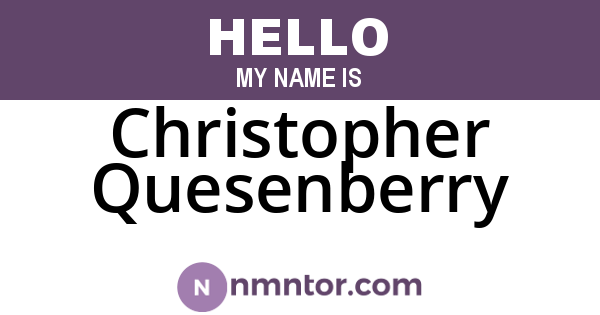 Christopher Quesenberry