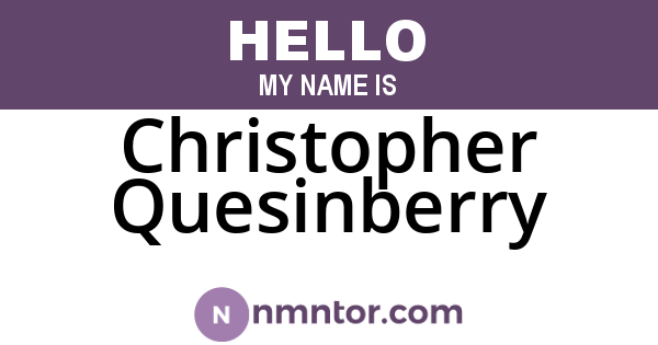 Christopher Quesinberry