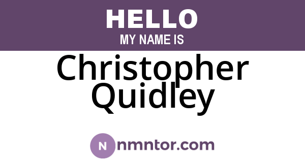 Christopher Quidley