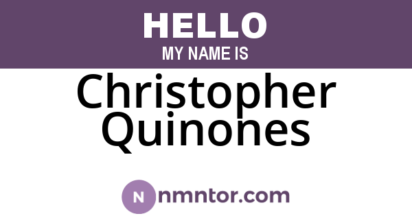 Christopher Quinones