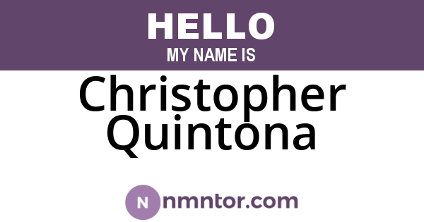 Christopher Quintona