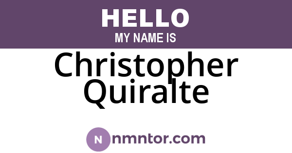 Christopher Quiralte