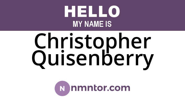 Christopher Quisenberry