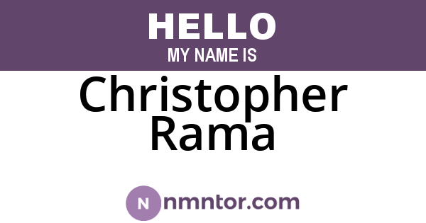 Christopher Rama
