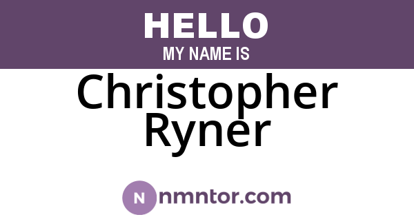 Christopher Ryner