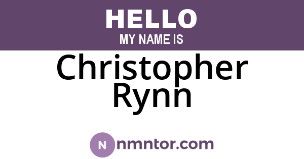 Christopher Rynn