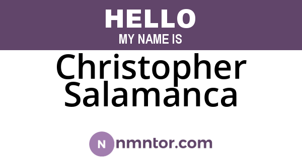 Christopher Salamanca