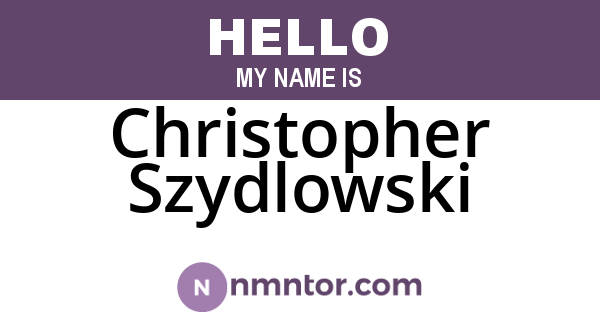 Christopher Szydlowski