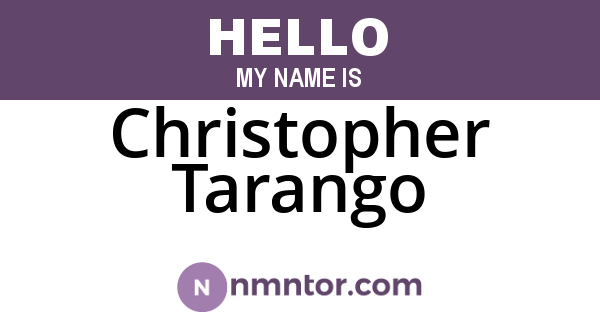 Christopher Tarango
