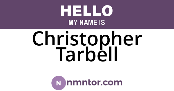 Christopher Tarbell
