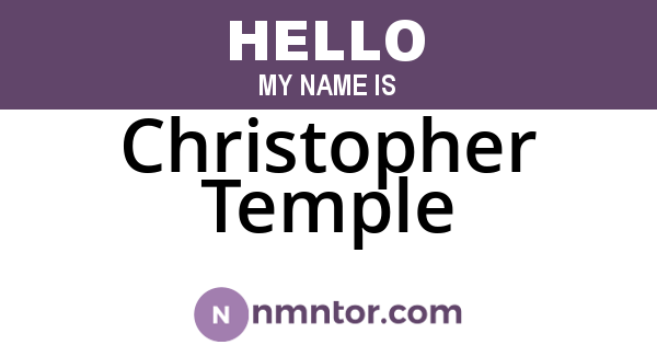 Christopher Temple
