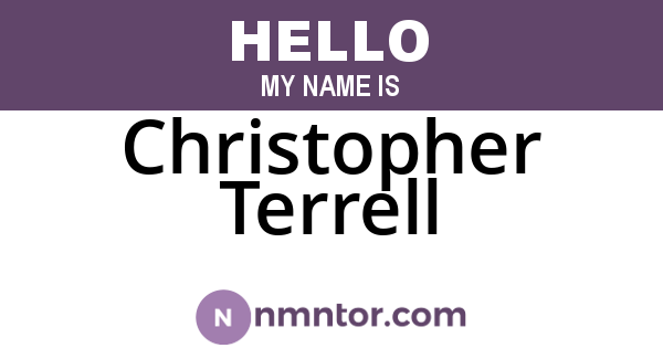 Christopher Terrell