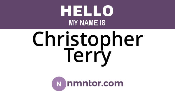 Christopher Terry