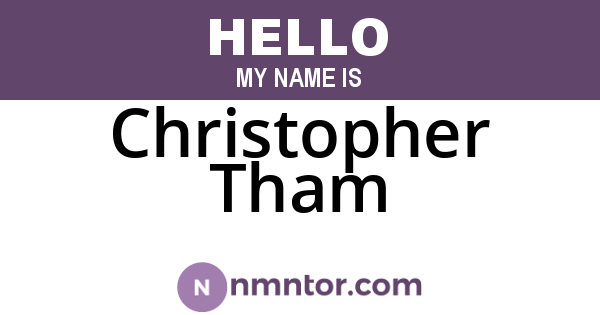 Christopher Tham