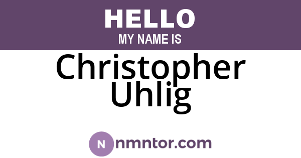 Christopher Uhlig