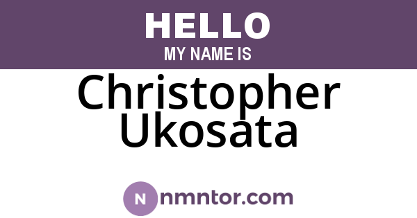 Christopher Ukosata