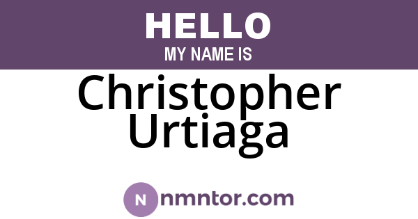 Christopher Urtiaga