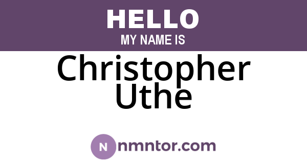 Christopher Uthe