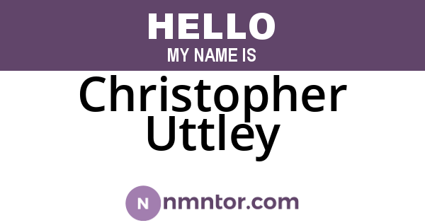 Christopher Uttley