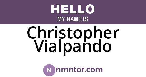 Christopher Vialpando