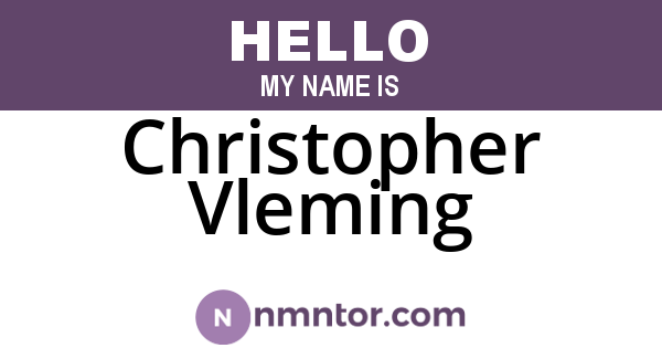 Christopher Vleming