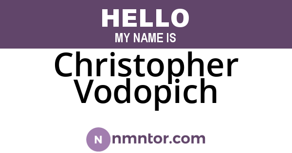 Christopher Vodopich
