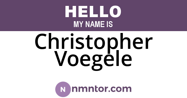 Christopher Voegele