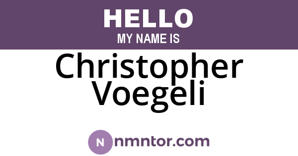 Christopher Voegeli