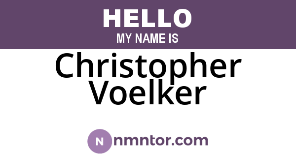 Christopher Voelker